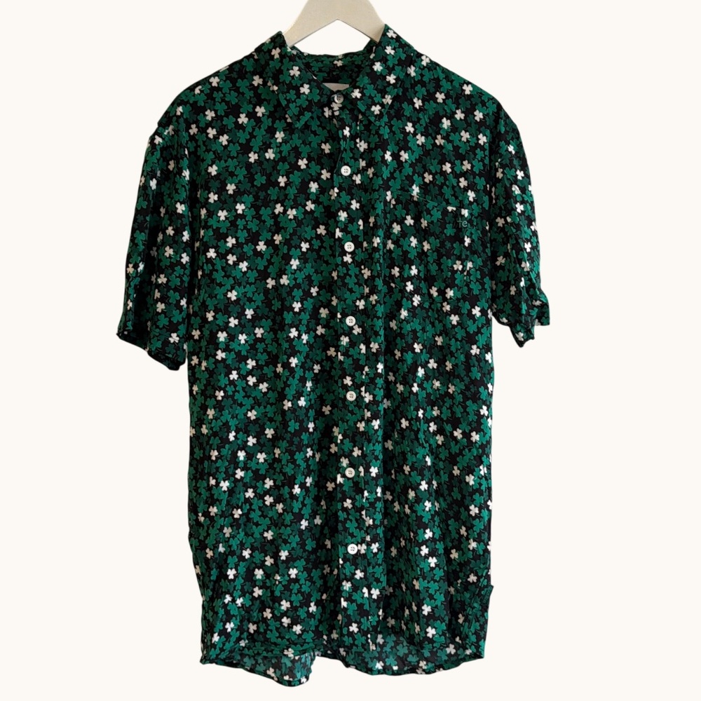 Tipsy Elves St. Patty's Day Shamrock Button Down NWOT